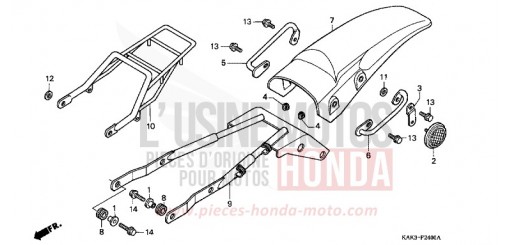 GARDE-BOUE ARRIERE CRM125RV de 1997